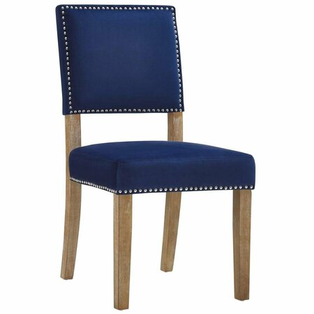MODWAY FURNITURE 36 H x 19 W x 23.5 L in. Oblige Wood Dining Chair, Navy EEI-2547-NAV